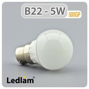 B22 500GP 5W LED Golf Ball Bulb