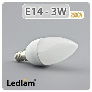 E14 250CV 3W LED Candle Bulb