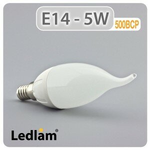E14 500BCP 5W LED Bent Candle Bulb